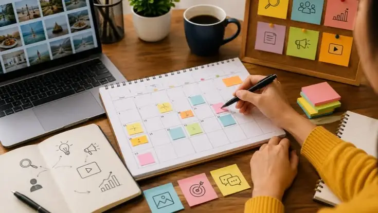 Content calendar planning